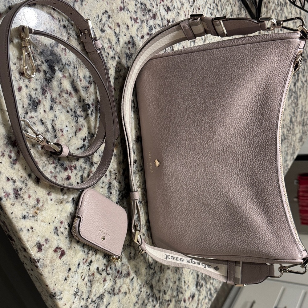 Kate Spade Cozy Grey Crossbody Bag with Strap